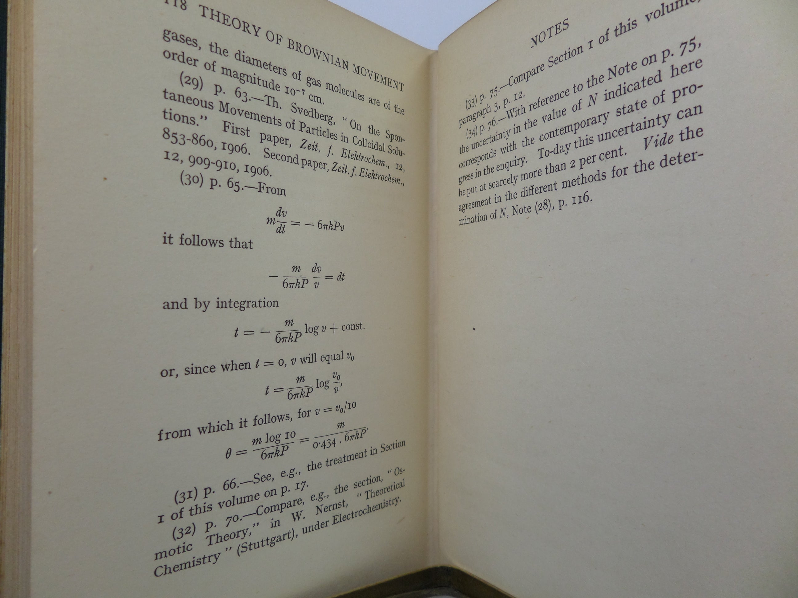 INVESTIGATIONS ON THE THEORY OF THE BROWNIAN MOVEMENT BY ALBERT EINSTEIN 1926