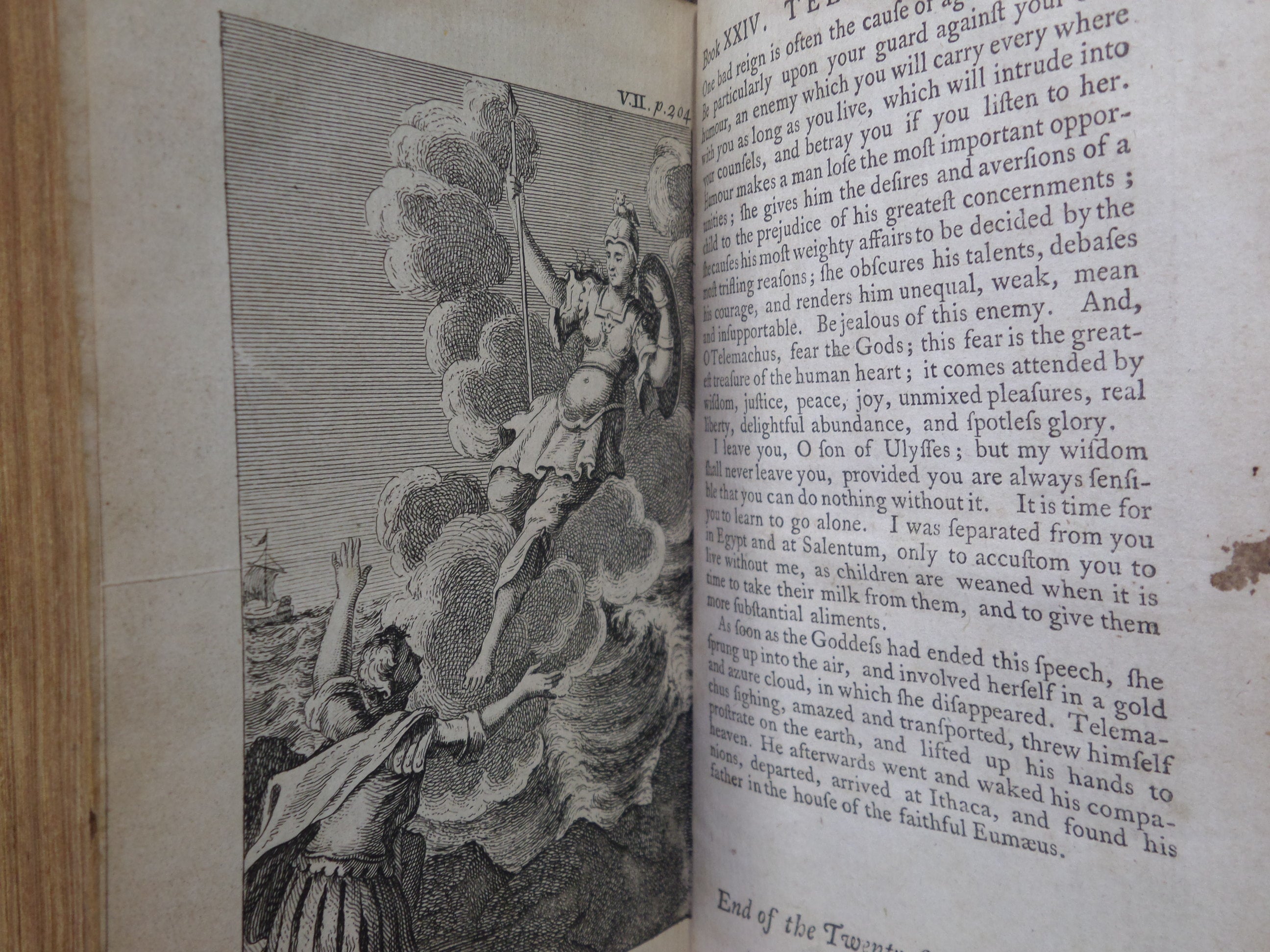 THE ADVENTURES OF TELEMACHUS IN FRENCH & ENGLISH BY FRANCOIS FENELON 1754