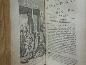 THE ADVENTURES OF TELEMACHUS IN FRENCH & ENGLISH BY FRANCOIS FENELON 1754