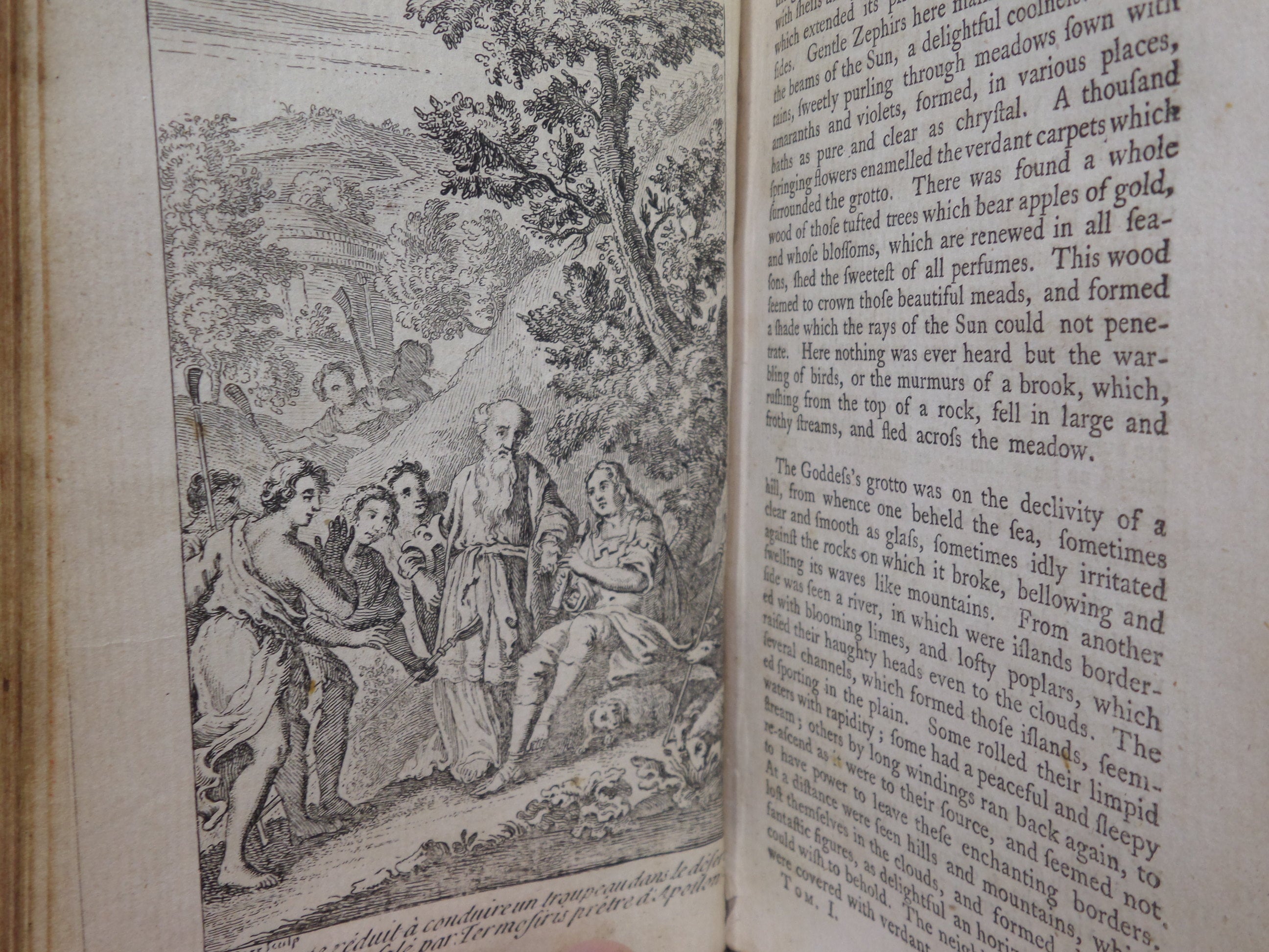 THE ADVENTURES OF TELEMACHUS IN FRENCH & ENGLISH BY FRANCOIS FENELON 1754