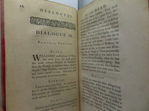 DAILOGUES OF THE DEAD BY LORD GEORGE LYTTELTON 1760 THIRD EDITION, TREE CALF