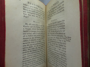 DAILOGUES OF THE DEAD BY LORD GEORGE LYTTELTON 1760 THIRD EDITION, TREE CALF