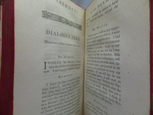 DAILOGUES OF THE DEAD BY LORD GEORGE LYTTELTON 1760 THIRD EDITION, TREE CALF