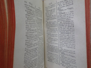 DICTIONNAIRE GRAMMATICAL DE LA LANGUE FRANCOISE 1768 LEATHER BOUND IN TWO VOLS