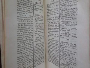 DICTIONNAIRE GRAMMATICAL DE LA LANGUE FRANCOISE 1768 LEATHER BOUND IN TWO VOLS