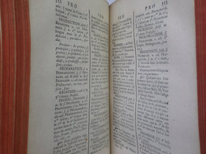 DICTIONNAIRE GRAMMATICAL DE LA LANGUE FRANCOISE 1768 LEATHER BOUND IN TWO VOLS