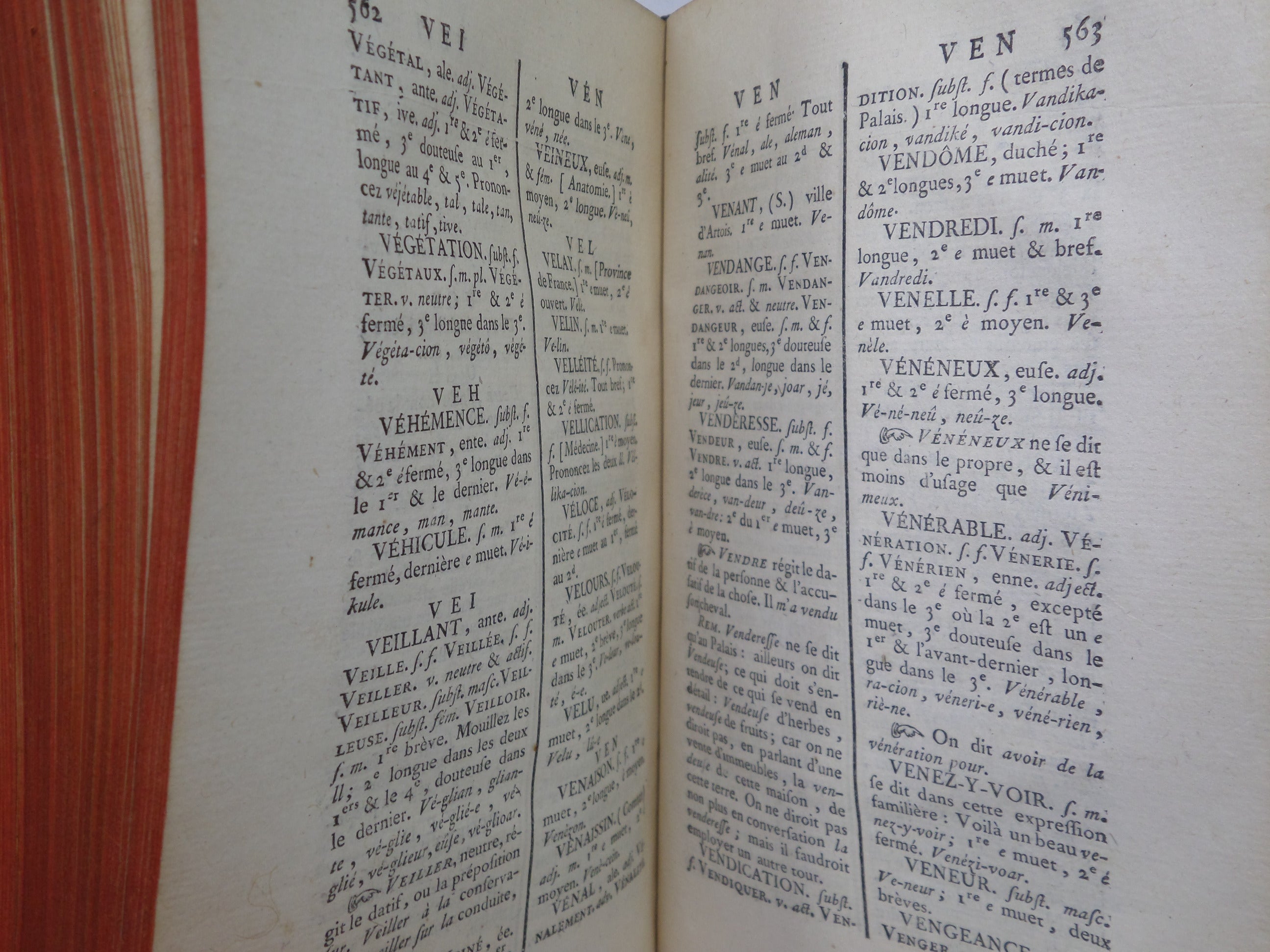 DICTIONNAIRE GRAMMATICAL DE LA LANGUE FRANCOISE 1768 LEATHER BOUND IN TWO VOLS