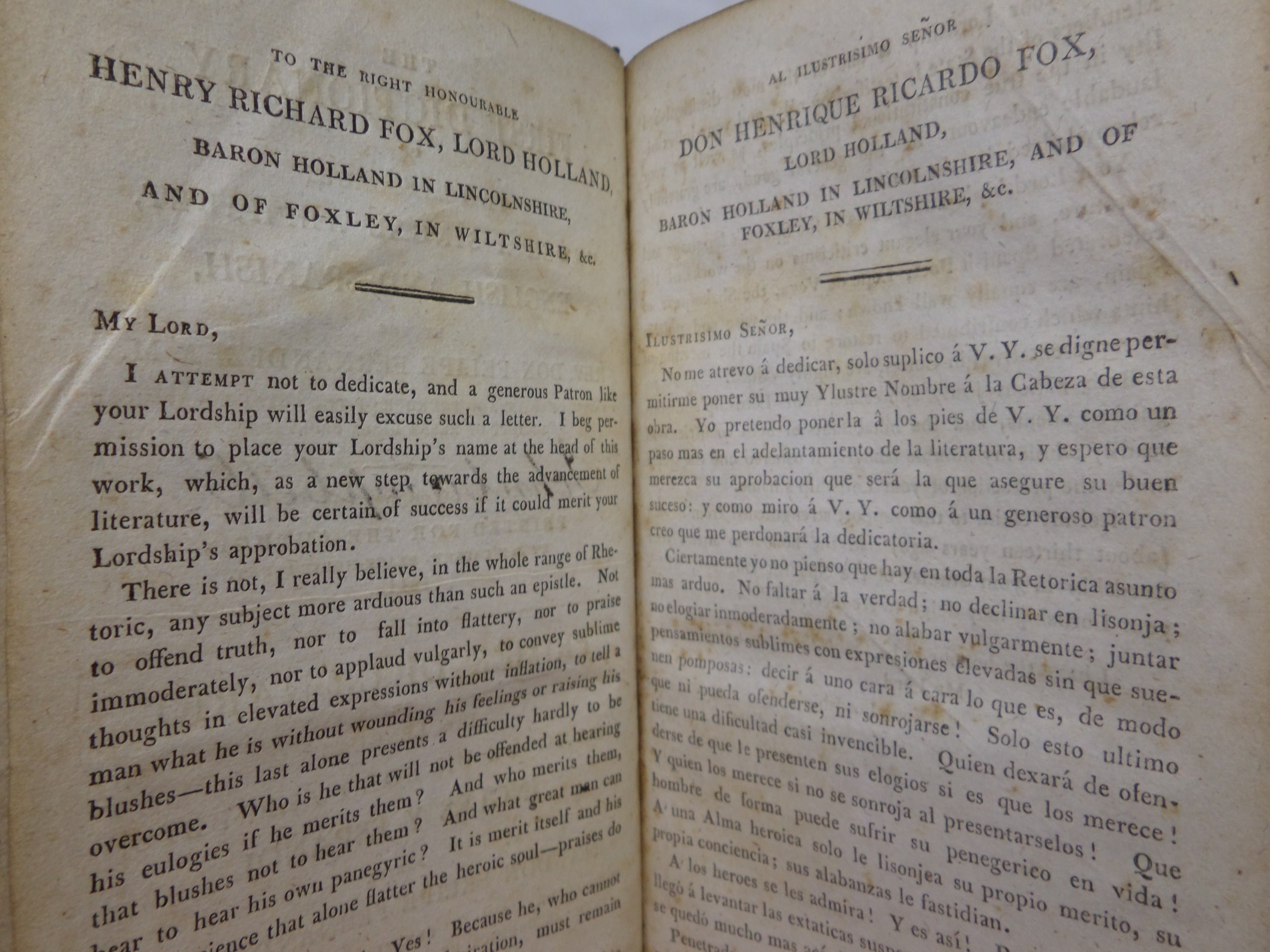 FIRST DICTIONARY OF TWO LANGUAGES UNDER A SINGLE ALPHABET ENGLISH & SPANISH 1811