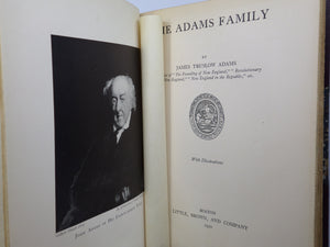 THE ADAMS FAMILY BY JAMES TRUSLOW ADAMS 1930 FINE LEATHER BINDING