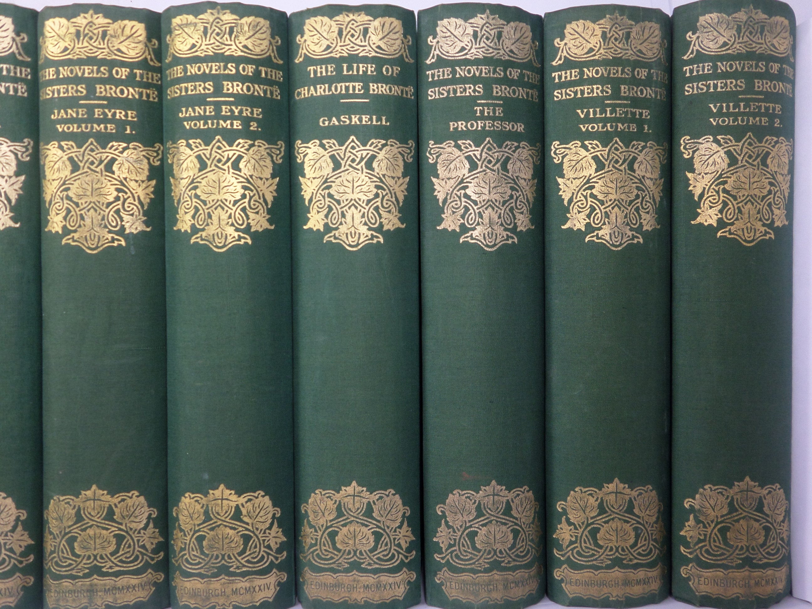 THE NOVELS OF THE SISTERS BRONTE; THE THORNTON EDITION IN 12 VOLUMES 1924 EDITED BY TEMPLE SCOTT