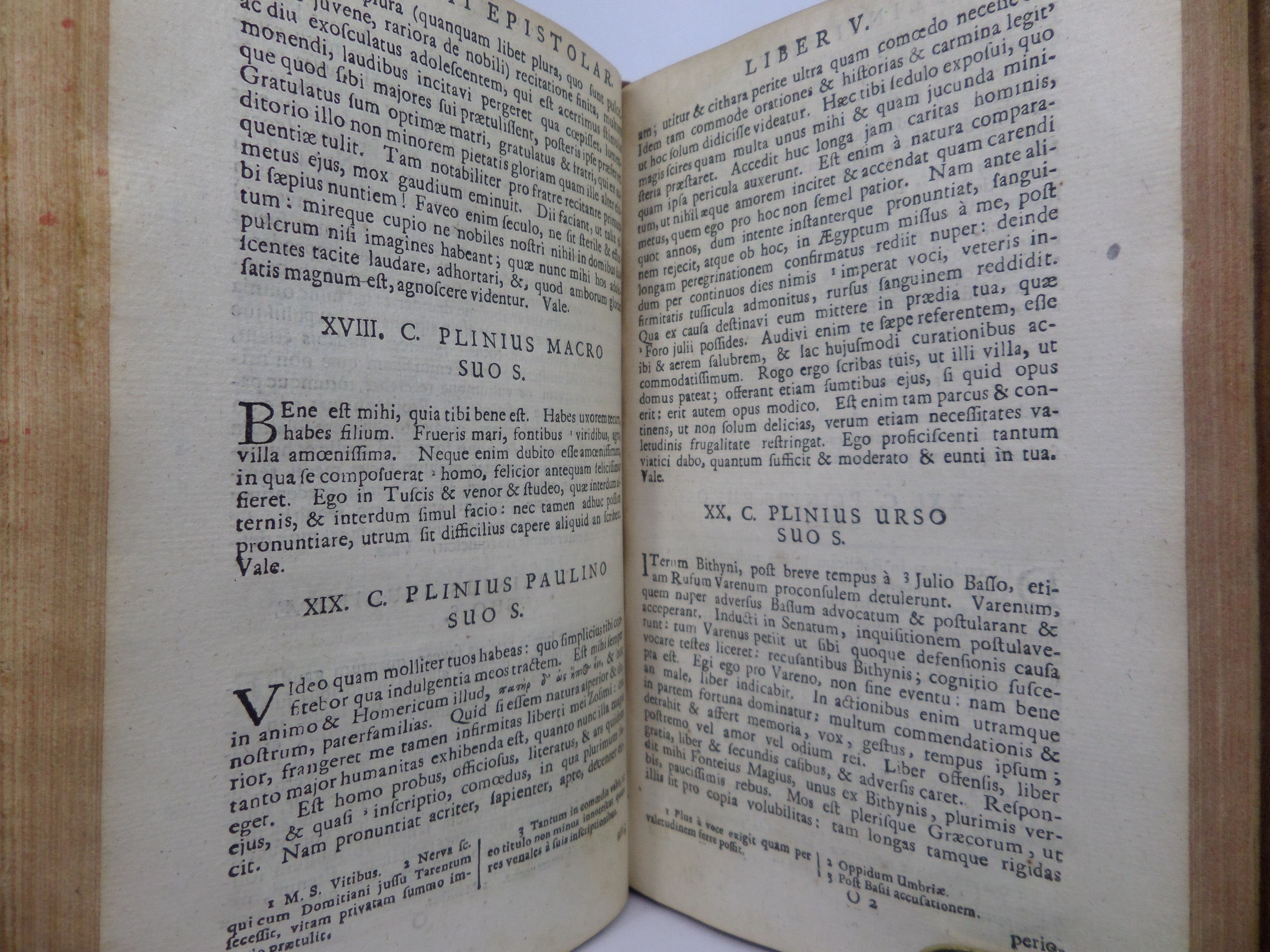 THE LETTERS AND PANEGYRICS OF PLINY THE YOUNGER 1686 LEATHER BOUND