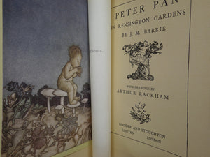 PETER PAN IN KENSINGTON GARDENS BY J. M. BARRIE, ARTHUR RACKHAM ILLUSTRATIONS FINE SANGORSKI & SUTCLIFFE BINDING
