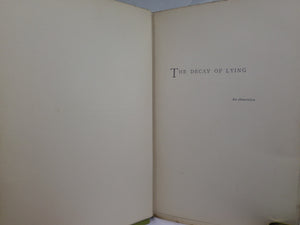 INTENTIONS BY OSCAR WILDE 1891 FIRST EDITION