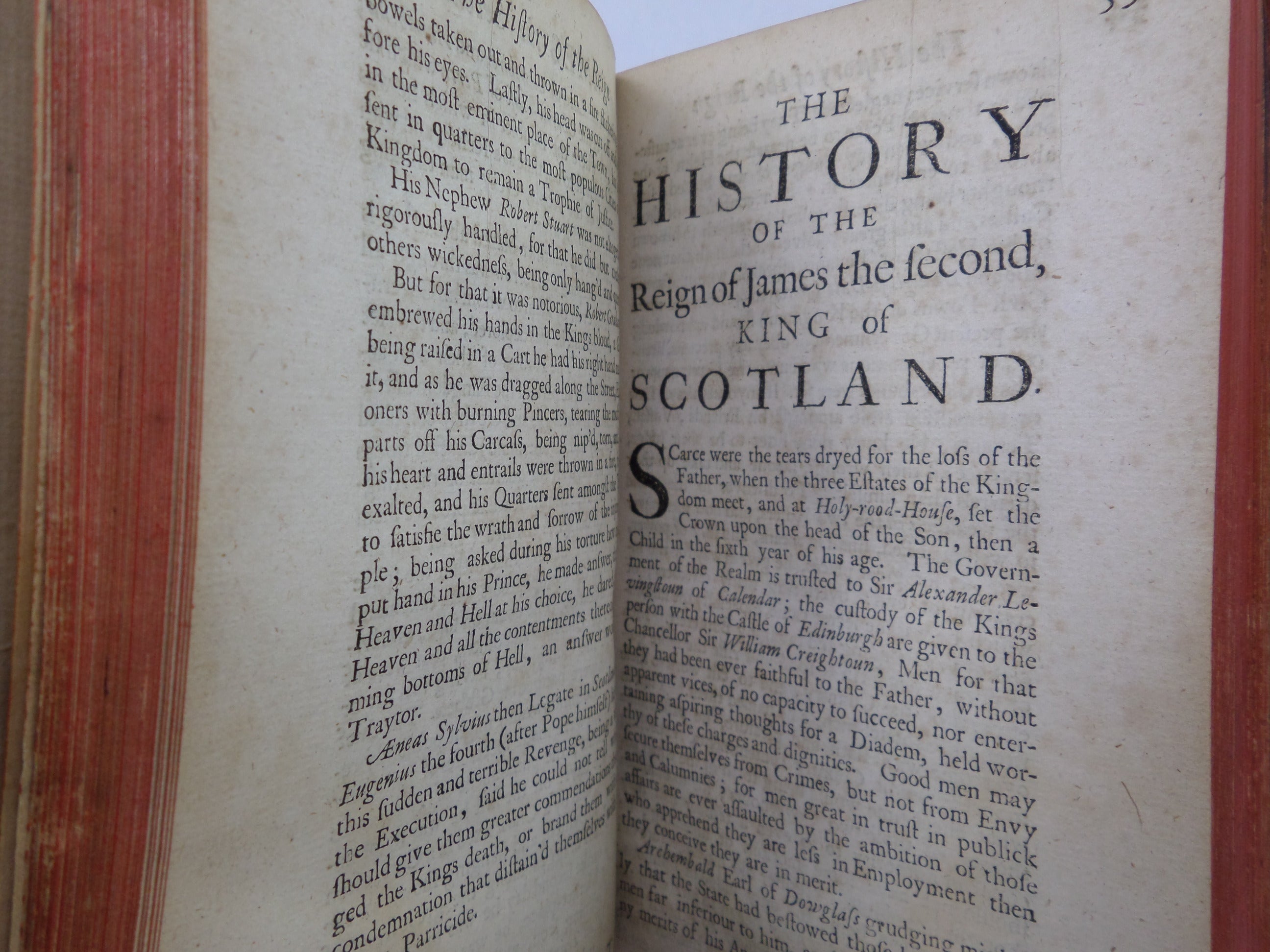 THE HISTORY OF SCOTLAND BY WILLIAM DRUMMOND 1681 FINE LEATHER BINDING
