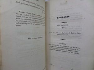 A METRICAL HISTORY OF ENGLAND OR RECOLLECTIONS IN RHYME BY THOMAS DIBDIN 1813