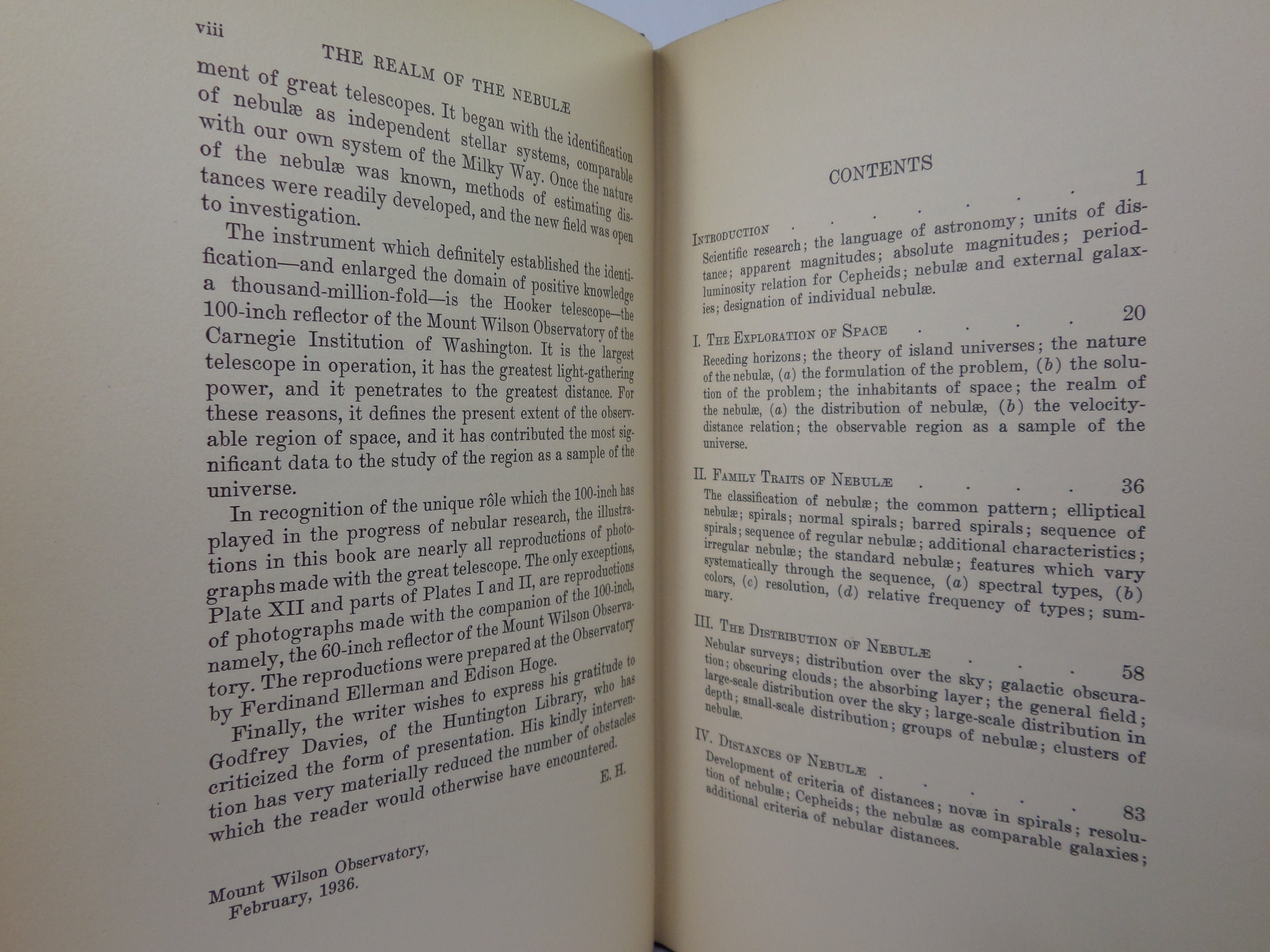 Edwin Hubble Book THE REALM OF THE NEBULAE BY EDWIN HUBBLE 1936 FIRST EDITION HARDCOVER ...