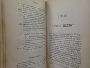 MEMOIR OF GEORGE HERIOT BY WILLIAM STEVEN 1845 FINE LEATHER BINDING