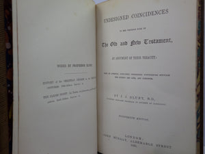 UNDESIGNED COINCIDENCES IN THE OLD & NEW TESTAMENT BY J. BLUNT 1881 FINE BINDING