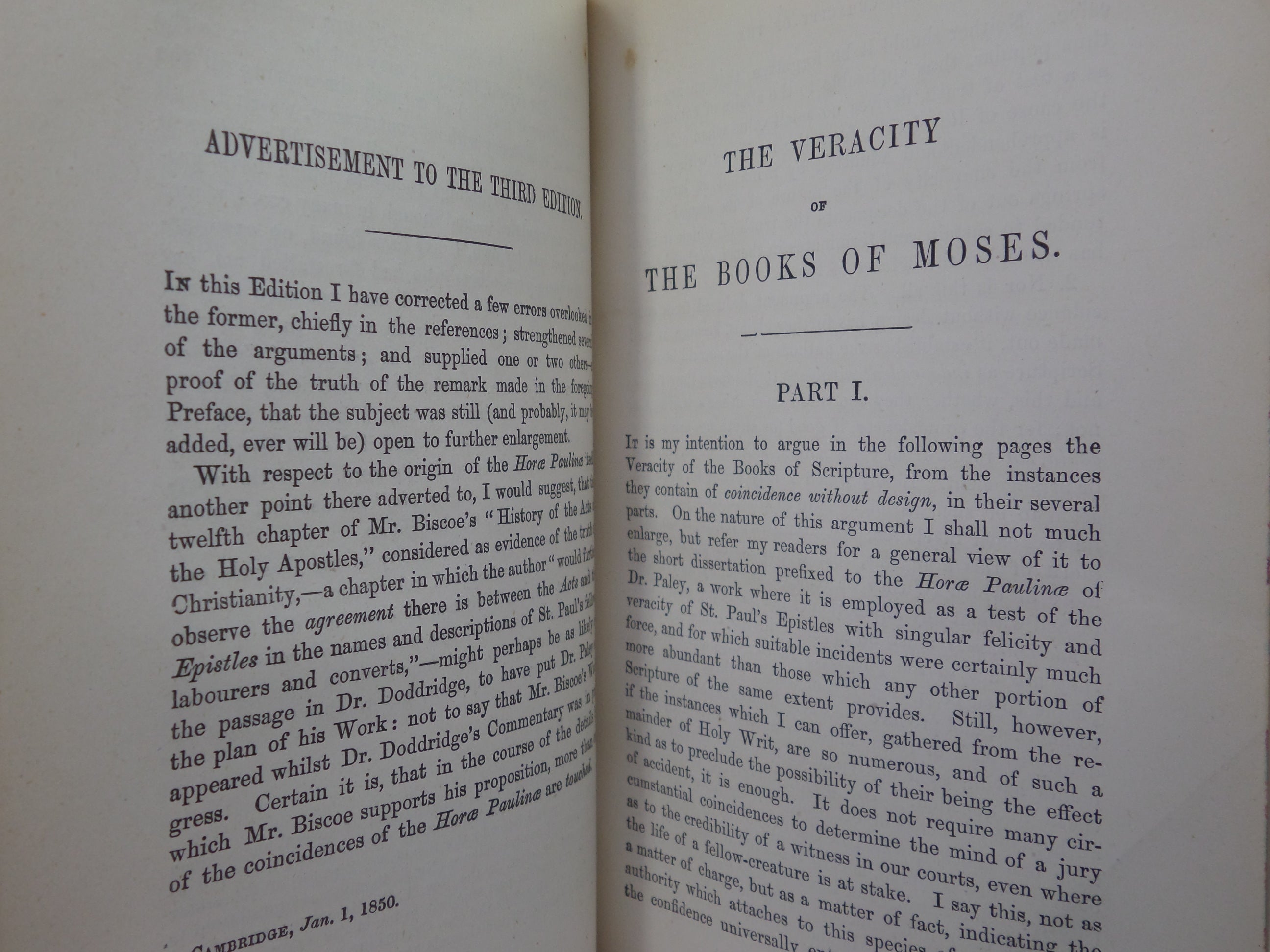 UNDESIGNED COINCIDENCES IN THE OLD & NEW TESTAMENT BY J. BLUNT 1881 FINE BINDING