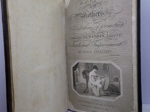 ADVICE TO MOTHERS BY J. BAILLIE 1812 FIRST EDITION, TREE CALF BINDING