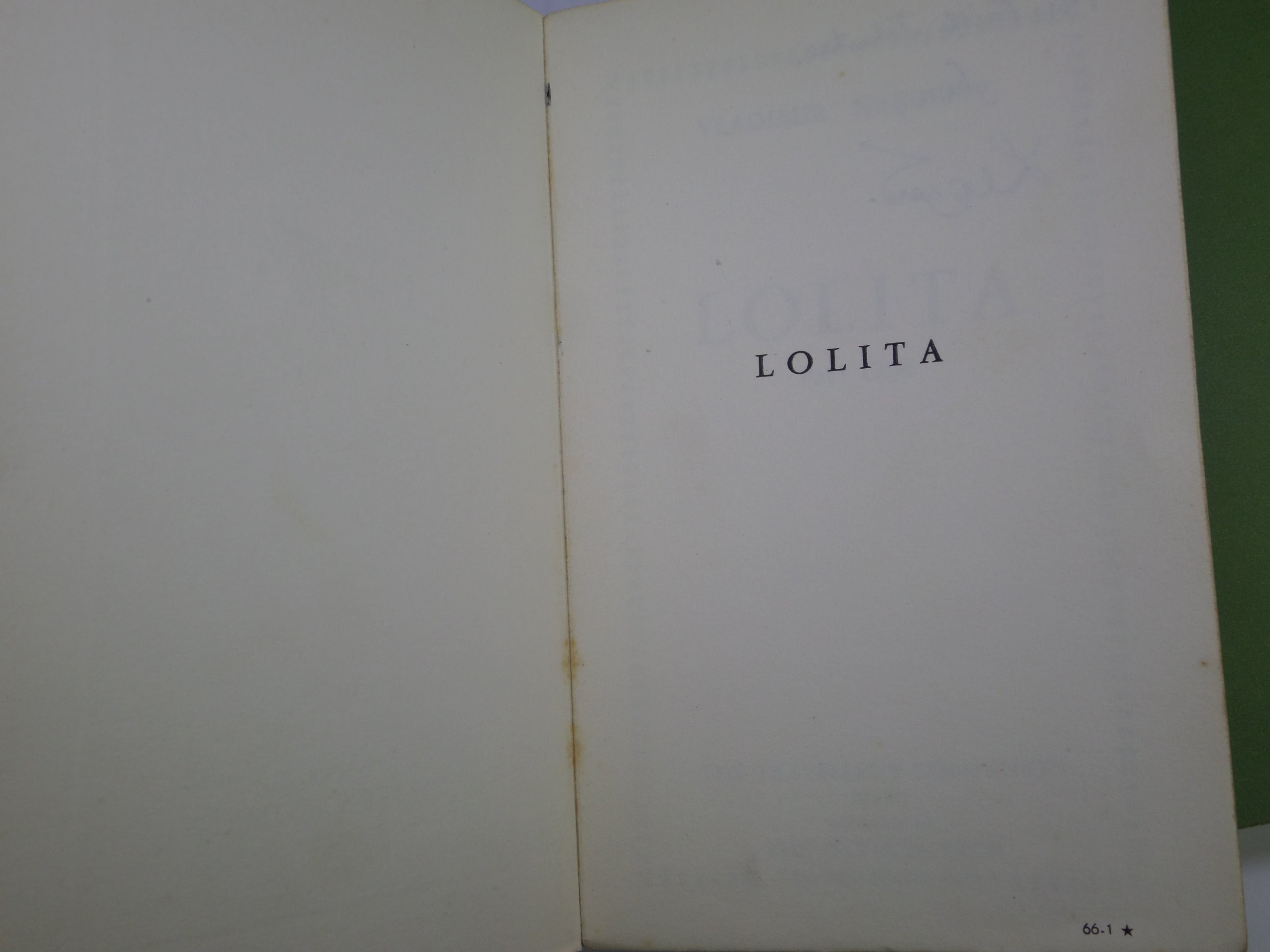 LOLITA BY VLADIMIR NABOKOV 1959 THIRD PRINTING