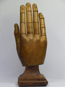 ANTIQUE 19TH CENTURY WOOD ARTICULATED ARTIST'S HAND