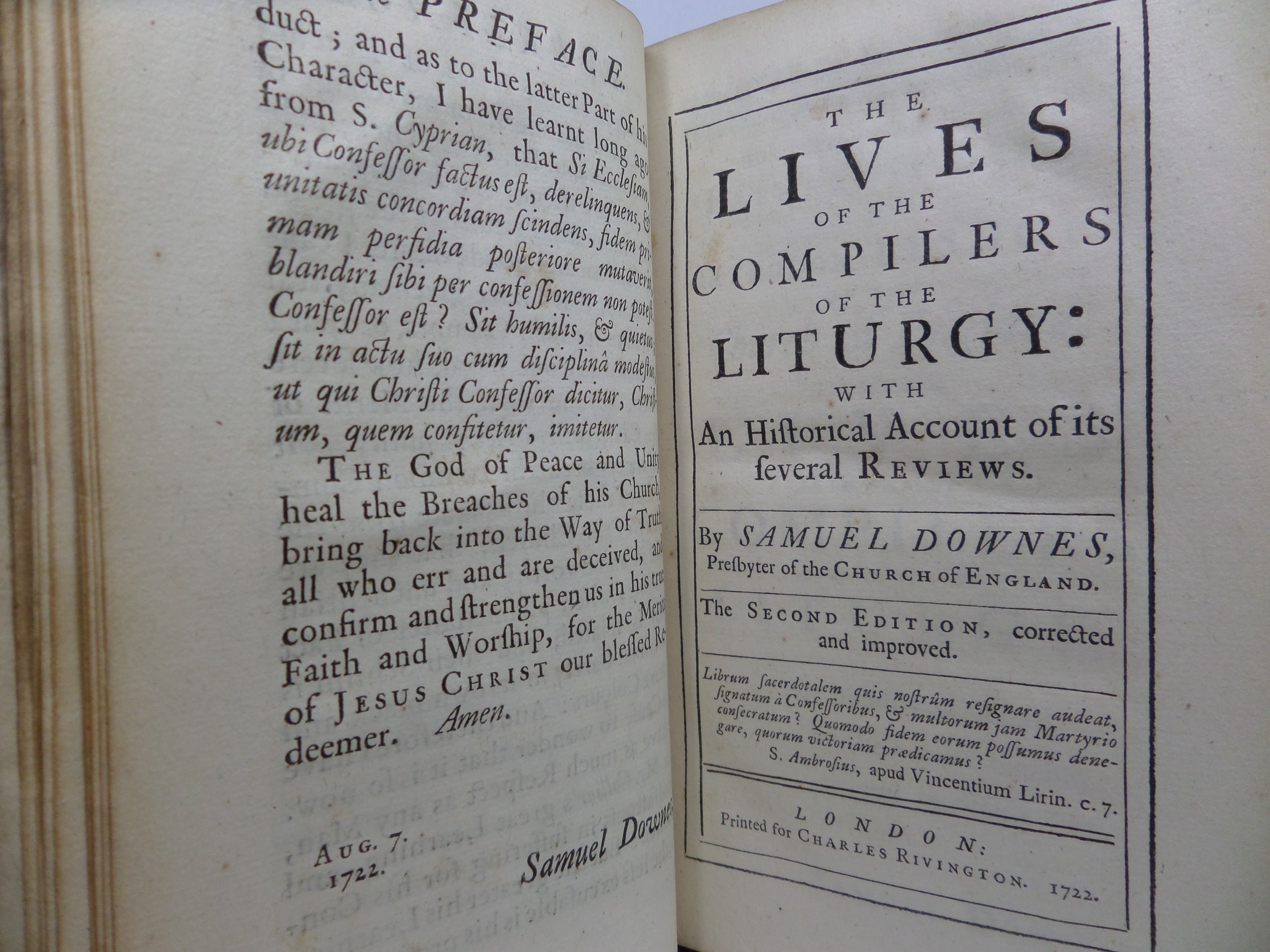 A RATIONALE OR PRACTICAL EXPOSITION OF THE BOOK OF COMMON-PRAYER 1722 A. SPARROW