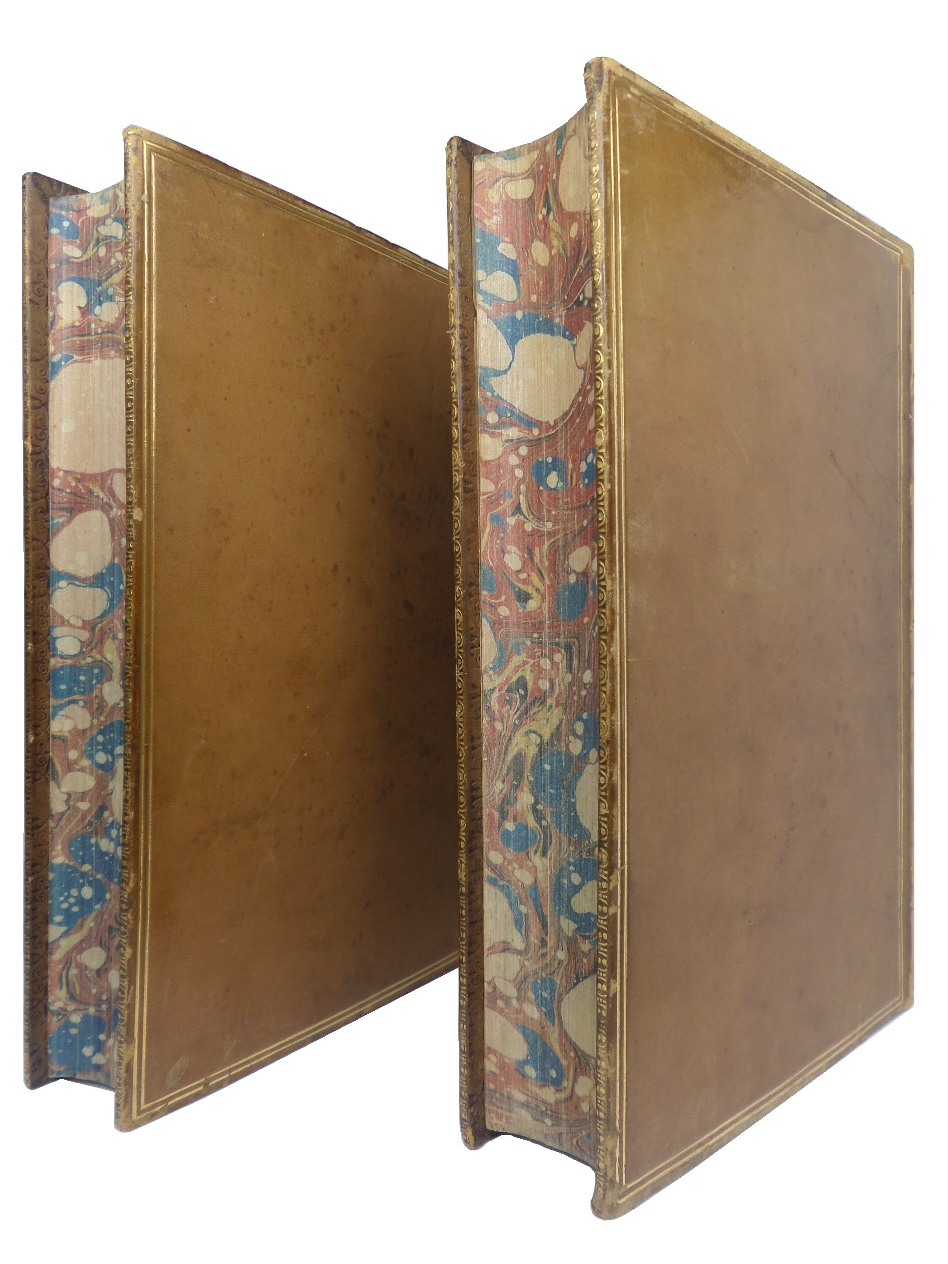 THE HISTORIES OF HERODOTUS WITH A COMMENTARY BY JOSEPH W. BLAKESLEY 1854 LEATHER-BOUND SET