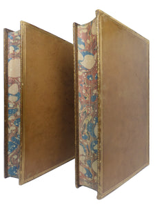 THE HISTORIES OF HERODOTUS WITH A COMMENTARY BY JOSEPH W. BLAKESLEY 1854 LEATHER-BOUND SET