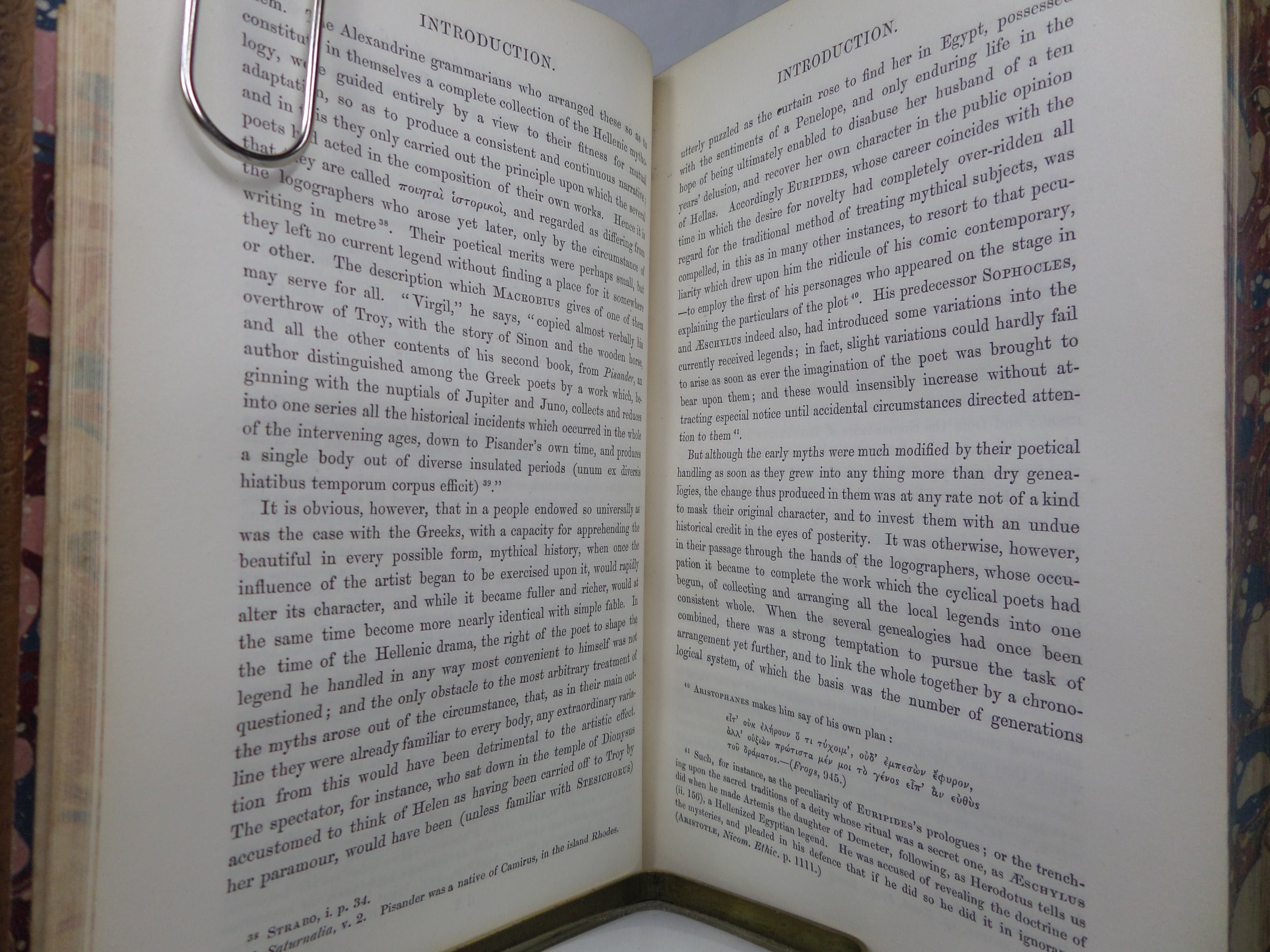 THE HISTORIES OF HERODOTUS WITH A COMMENTARY BY JOSEPH W. BLAKESLEY 1854 LEATHER-BOUND SET