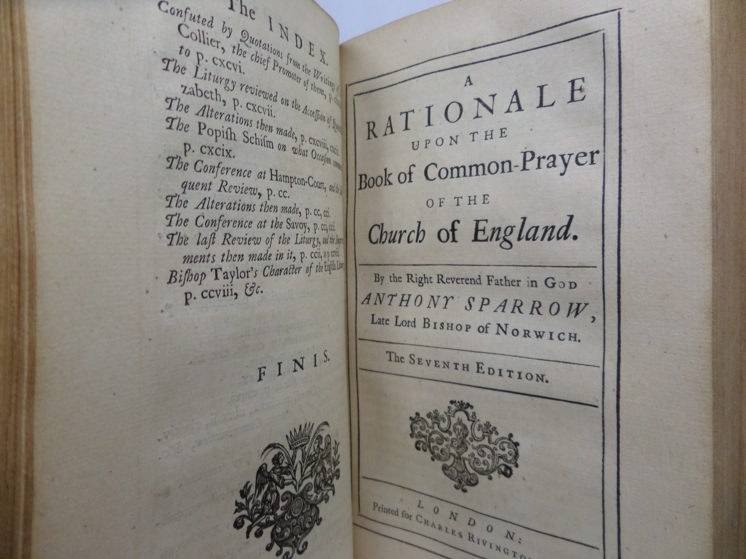 A RATIONALE OR PRACTICAL EXPOSITION OF THE BOOK OF COMMON-PRAYER 1722 A. SPARROW