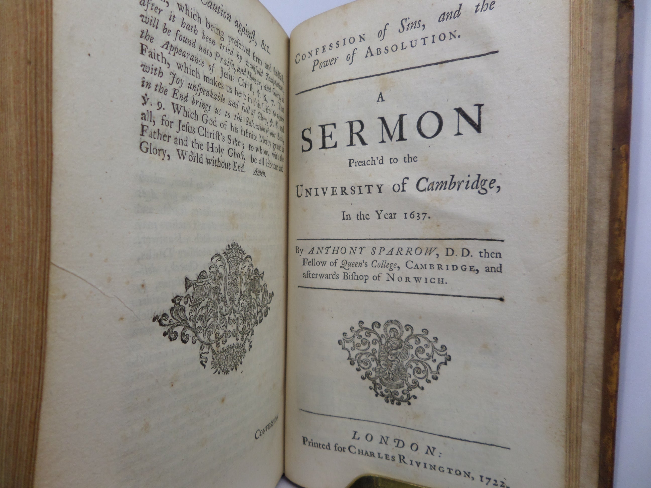 A RATIONALE OR PRACTICAL EXPOSITION OF THE BOOK OF COMMON-PRAYER 1722 A. SPARROW