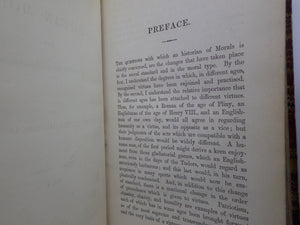 HISTORY OF EUROPEAN MORALS FROM AUGUSTUS TO CHARLEMAGNE 1869 LEATHER-BOUND SET