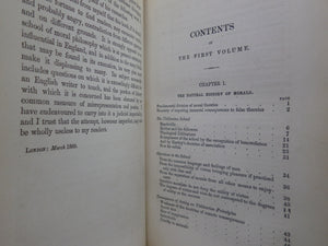 HISTORY OF EUROPEAN MORALS FROM AUGUSTUS TO CHARLEMAGNE 1869 LEATHER-BOUND SET