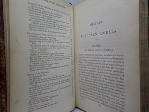 HISTORY OF EUROPEAN MORALS FROM AUGUSTUS TO CHARLEMAGNE 1869 LEATHER-BOUND SET