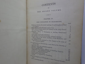 HISTORY OF EUROPEAN MORALS FROM AUGUSTUS TO CHARLEMAGNE 1869 LEATHER-BOUND SET