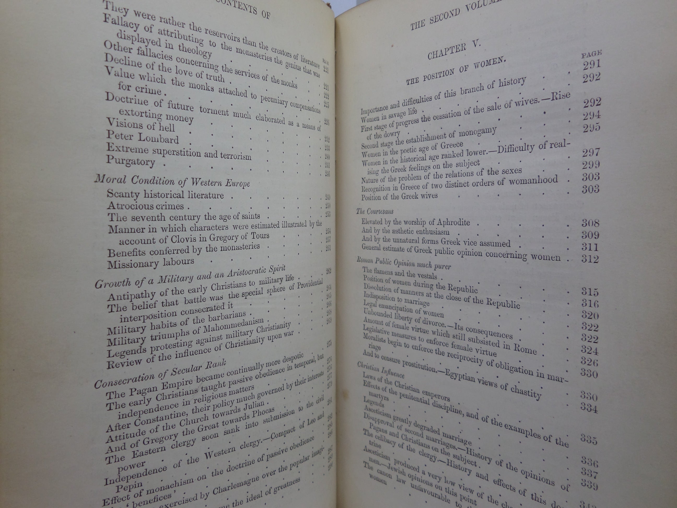 HISTORY OF EUROPEAN MORALS FROM AUGUSTUS TO CHARLEMAGNE 1869 LEATHER-BOUND SET