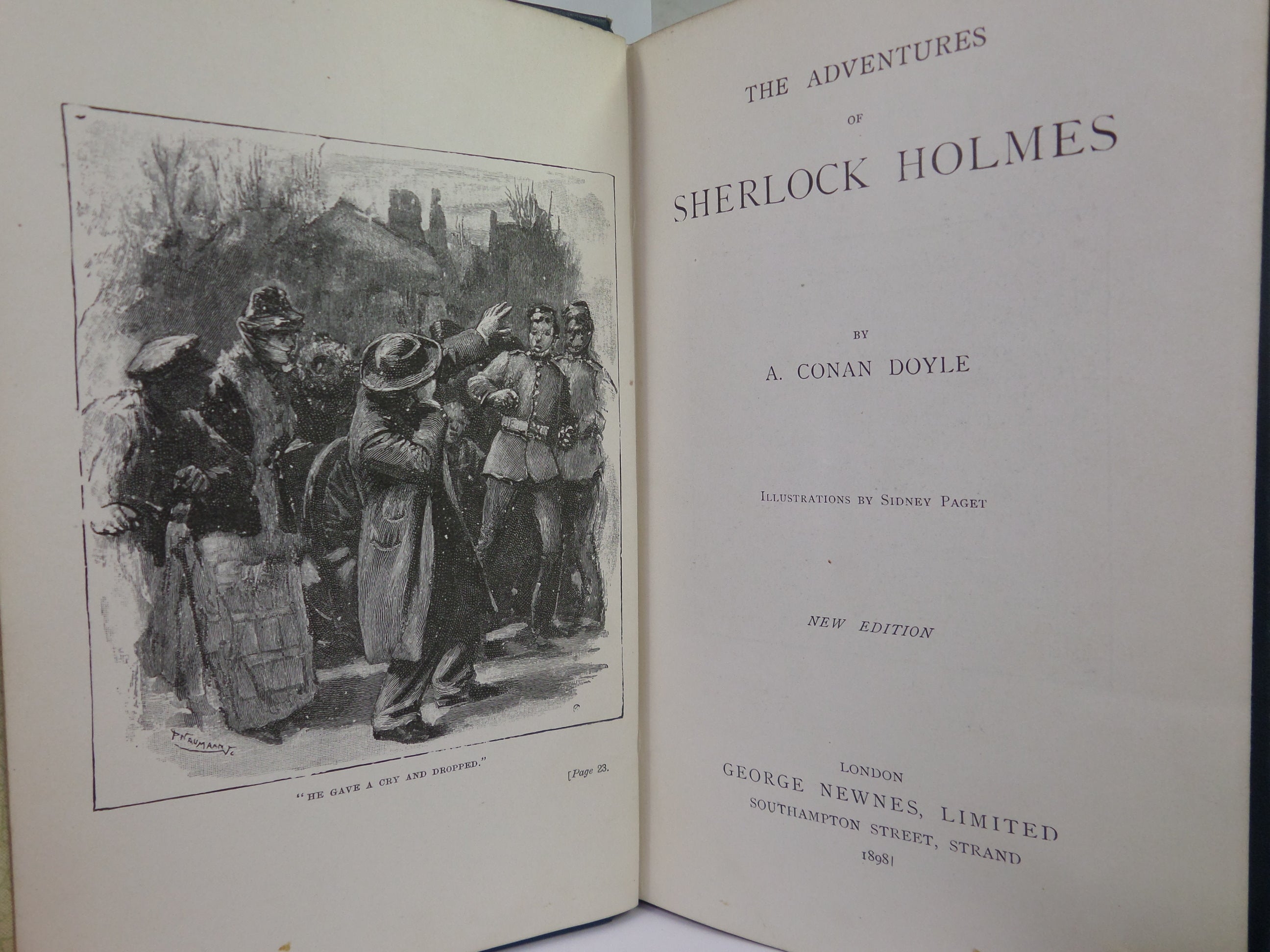 THE ADVENTURES OF SHERLOCK HOLMES BY ARTHUR CONAN DOYLE 1898 NEW EDITION