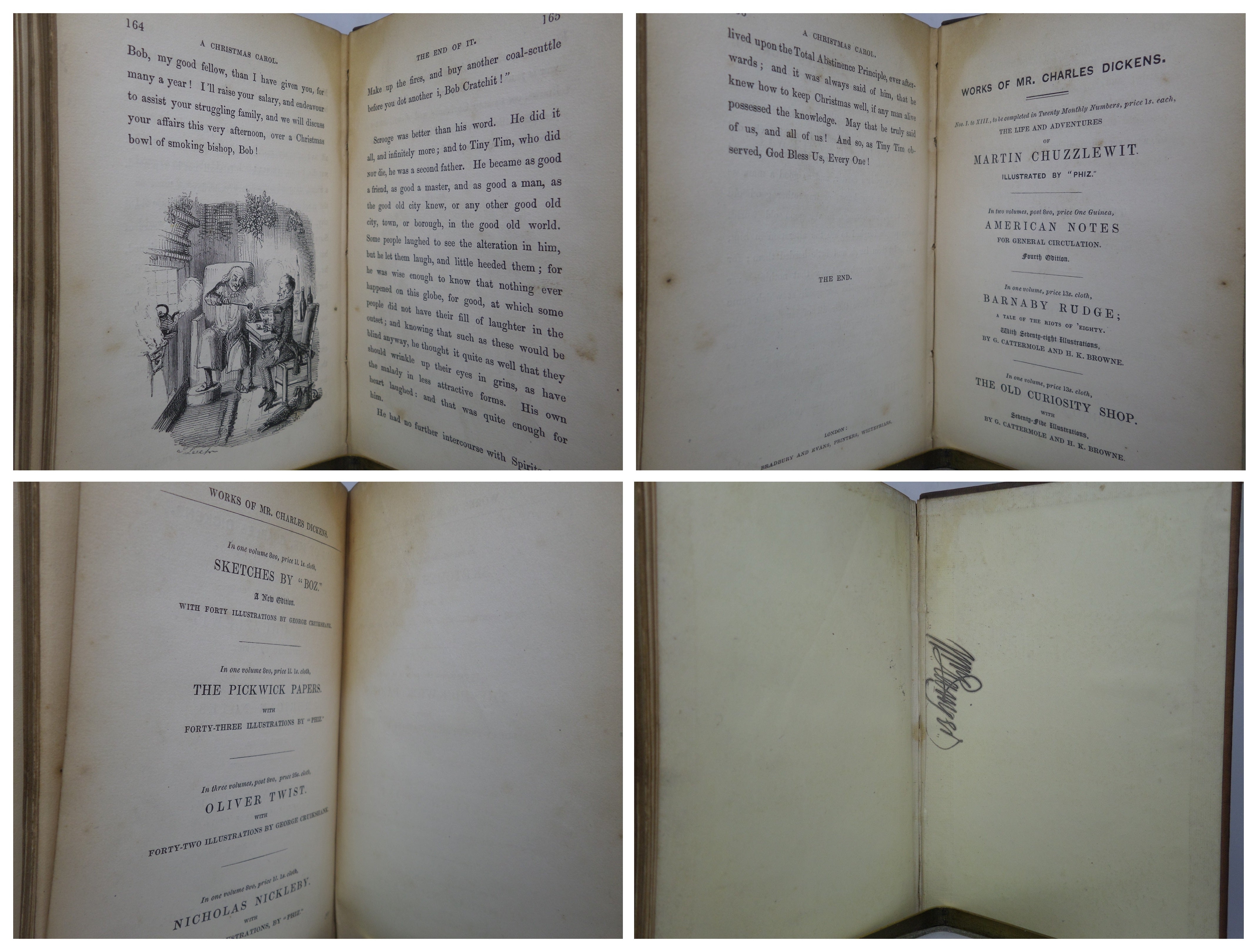 A CHRISTMAS CAROL BY CHARLES DICKENS 1844 SIXTH EDITION
