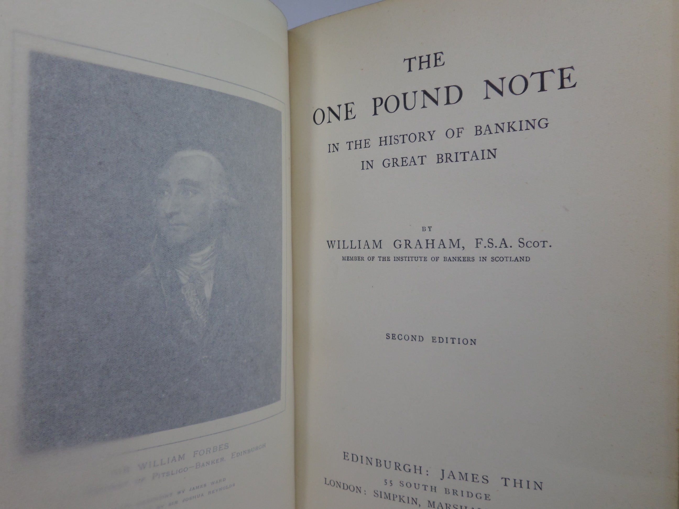 THE ONE POUND NOTE IN THE HISTORY OF BANKING 1911 WILLIAM GRAHAM INSCRIBED