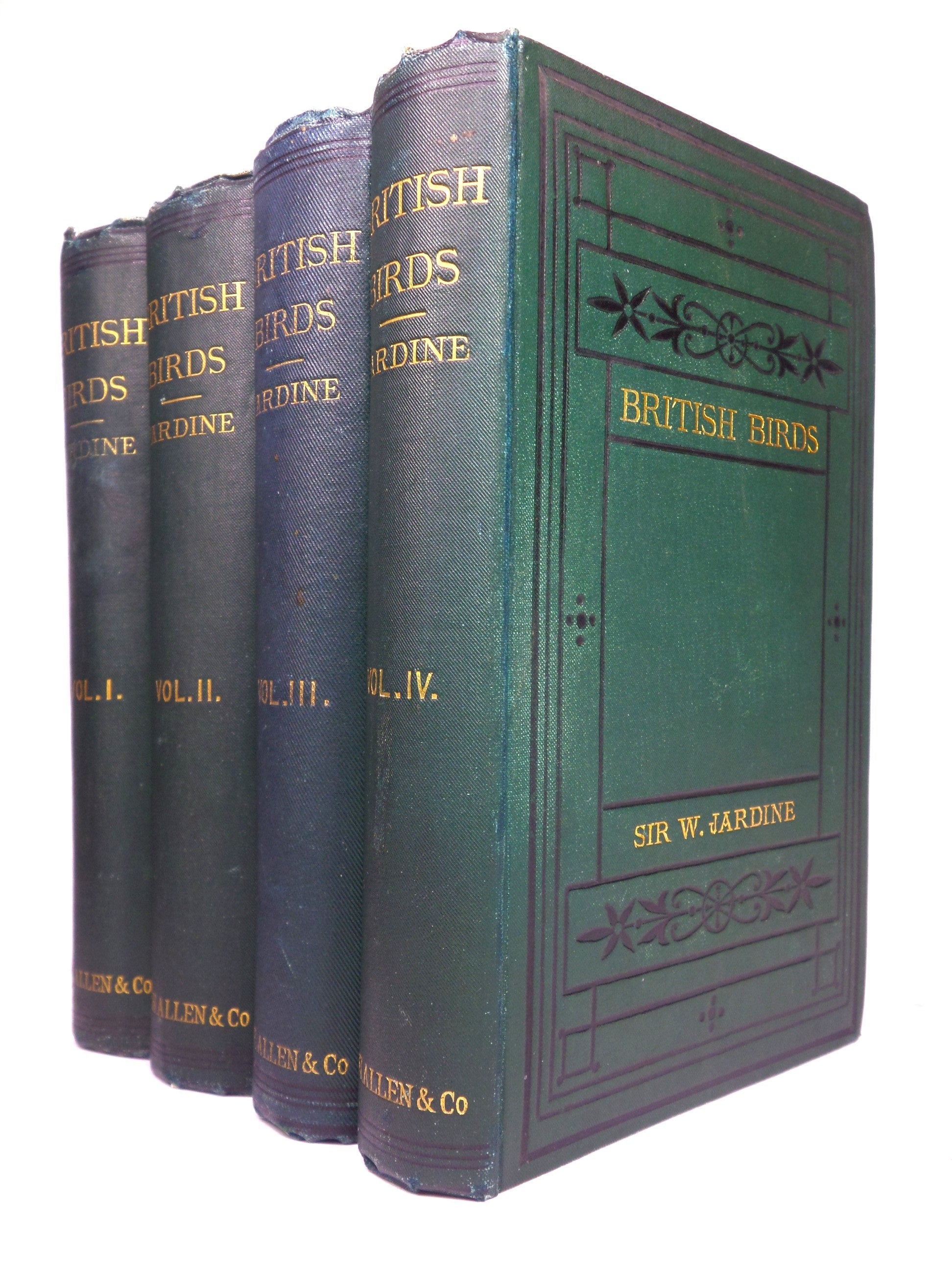 THE BIRDS OF GREAT BRITAIN AND IRELAND BY WILLIAM JARDINE C.1876 IN FOUR VOLUMES