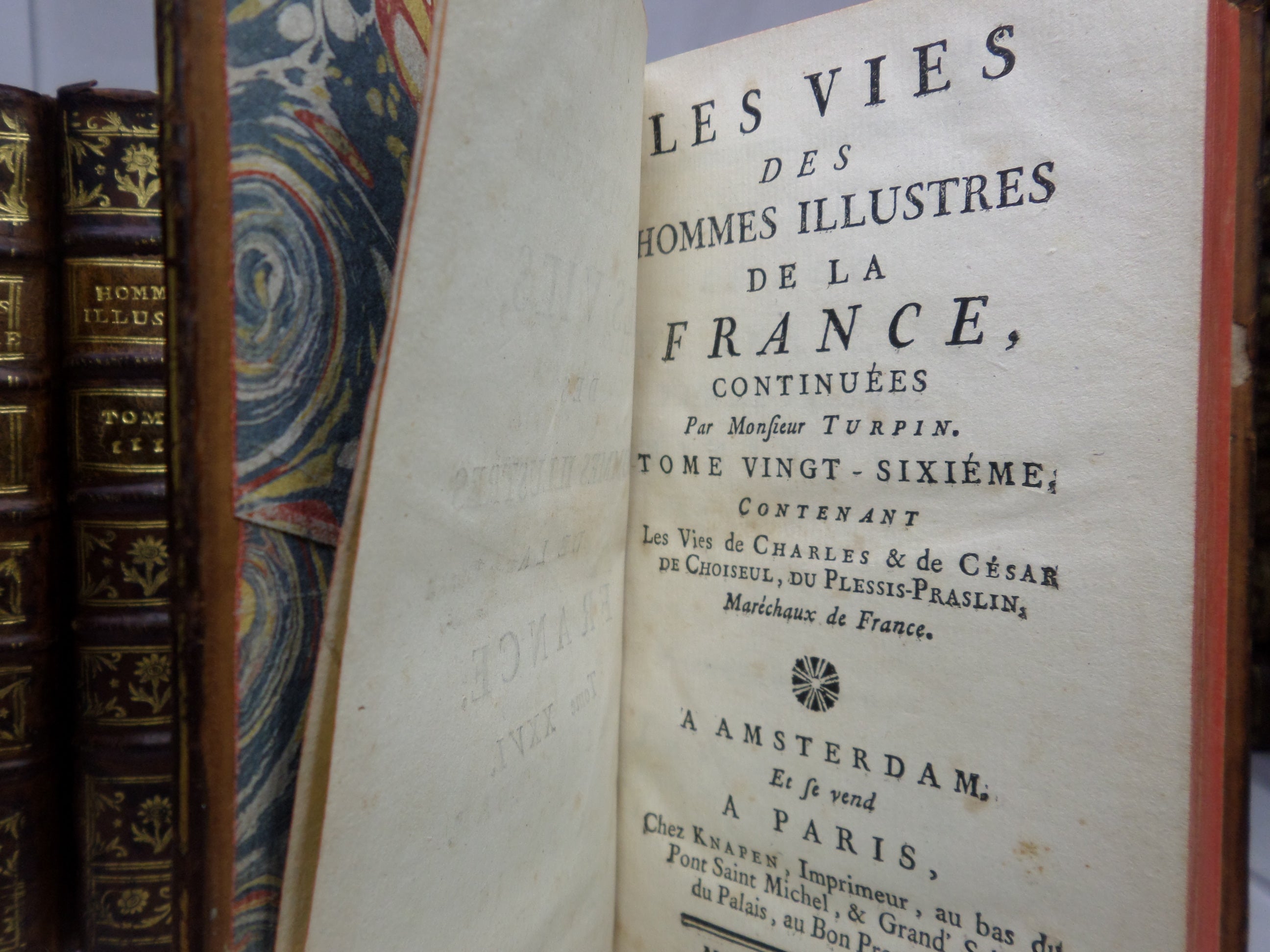 LES VIES DES HOMME ILLUSTRES DE LA FRANCE BY D'AUVIGNY, PERAU & TURPIN 1739-1775 IN 27 VOLUMES [THE ILLUSTRIOUS MEN OF FRANCE]