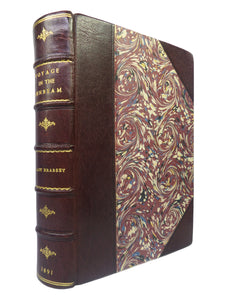 A VOYAGE IN THE 'SUNBEAM' BY LADY BRASSEY 1891 LEATHER BINDING