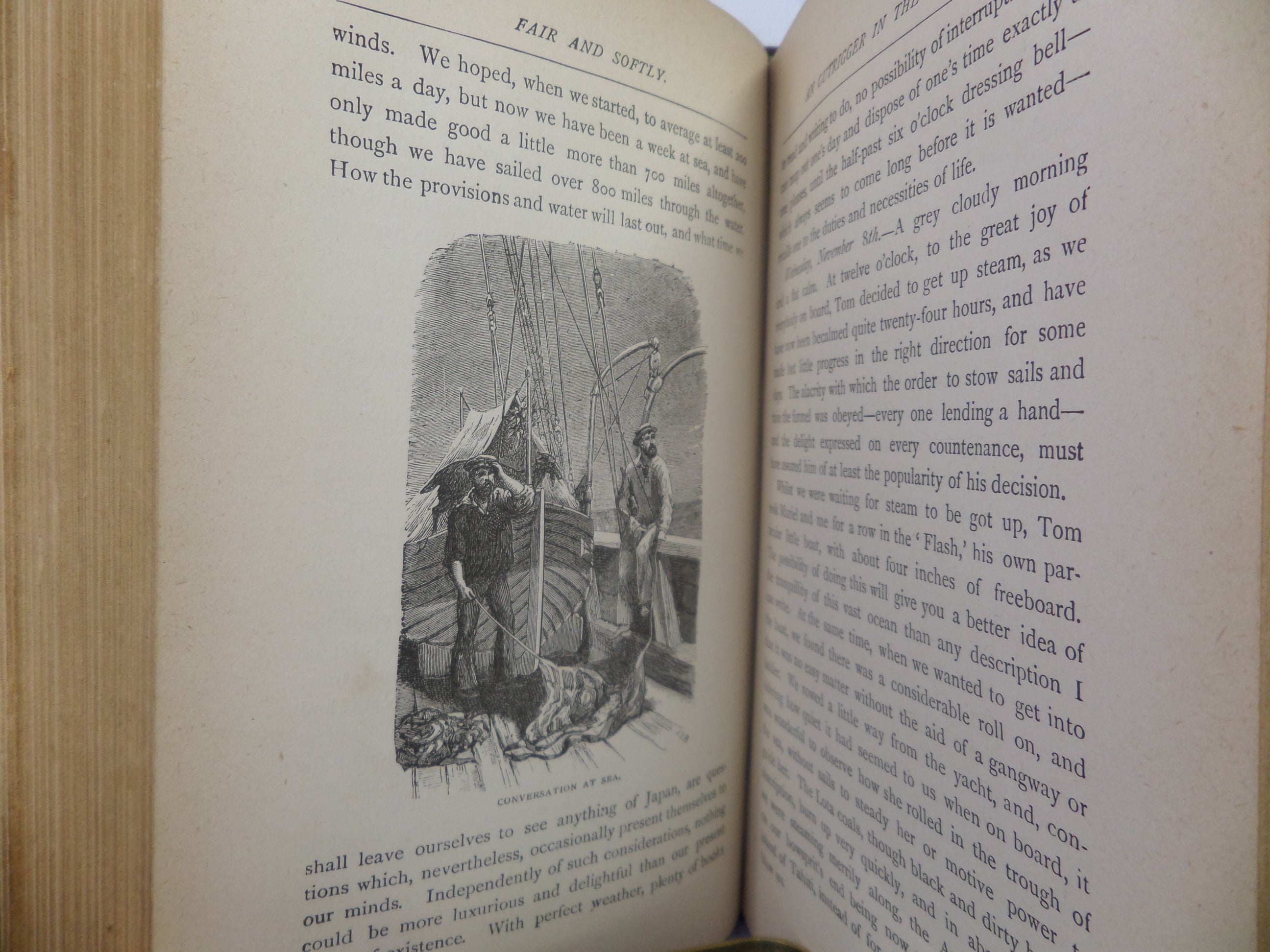 A VOYAGE IN THE 'SUNBEAM' BY LADY BRASSEY 1891 LEATHER BINDING