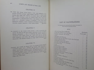 LIGHTS & SHADES OF HILL LIFE IN THE AFGHAN AND HINDU HIGHLANDS OF THE PUNJAB BY F. ST. J. GORE 1895 FINE TREE CALF BINDING