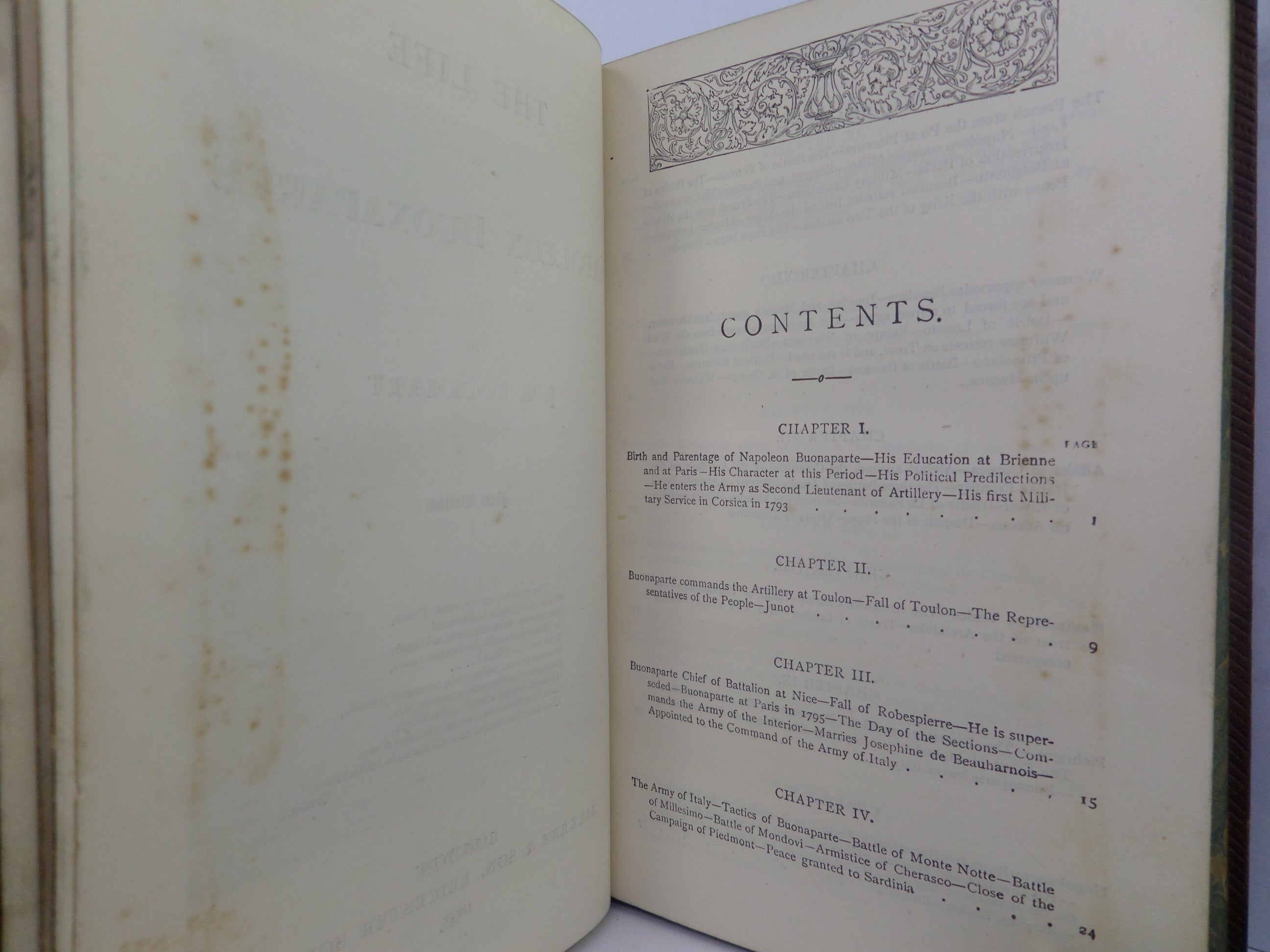 THE LIFE OF NAPOLEON BUONAPARTE BY J. G. LOCKHART 1893 TREE CALF BINDING