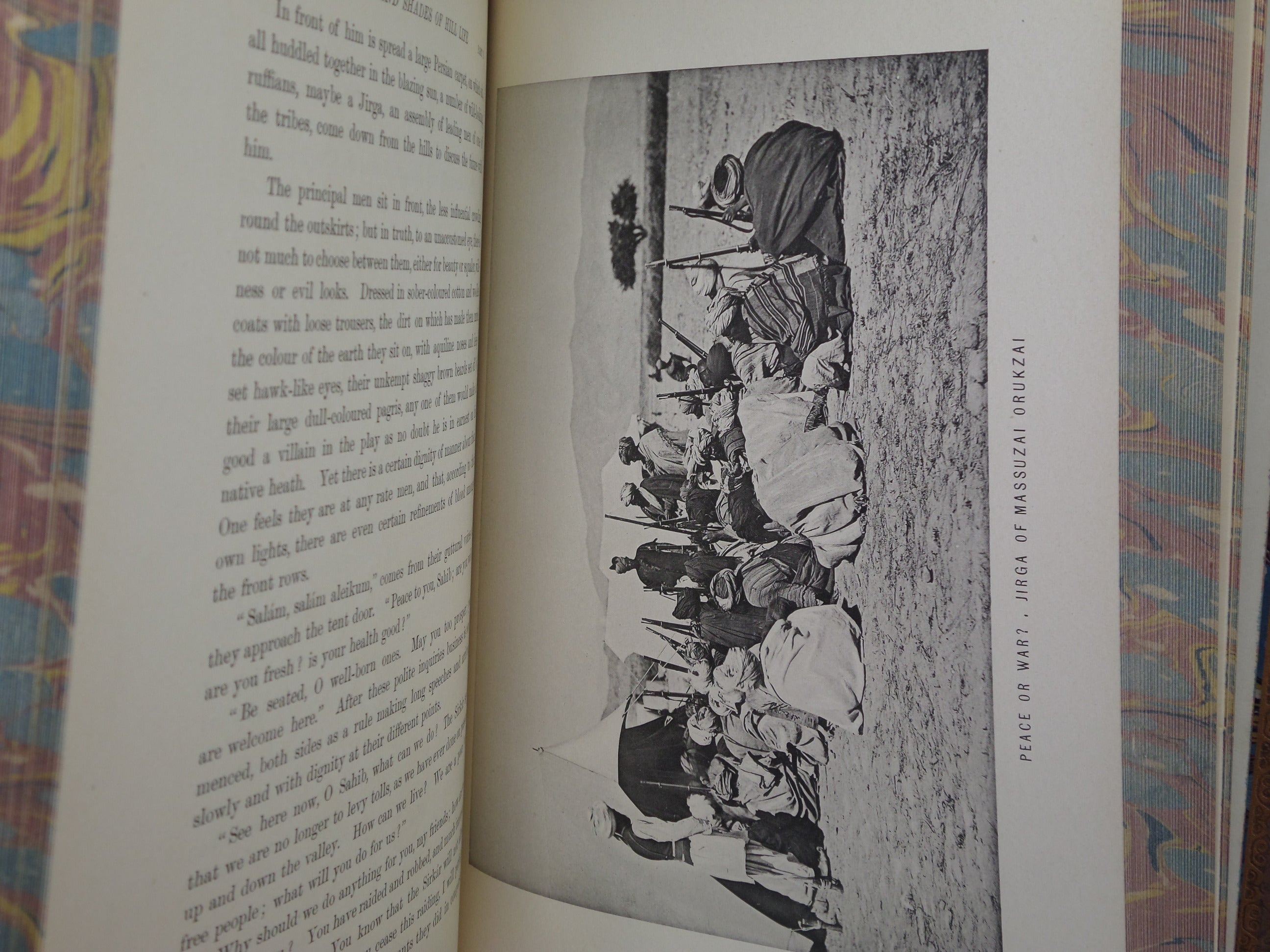 LIGHTS & SHADES OF HILL LIFE IN THE AFGHAN AND HINDU HIGHLANDS OF THE PUNJAB BY F. ST. J. GORE 1895 FINE TREE CALF BINDING