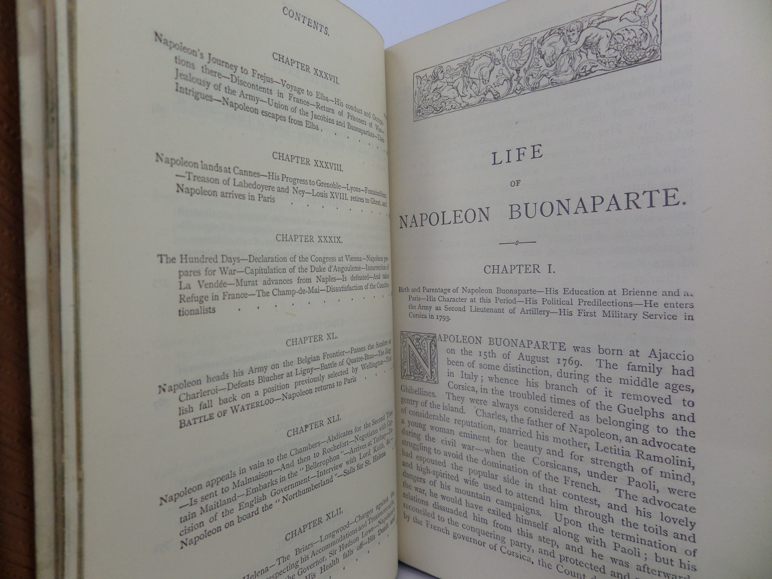 THE LIFE OF NAPOLEON BUONAPARTE BY J. G. LOCKHART 1893 TREE CALF BINDING