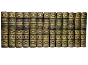 THE WORKS OF WILLIAM MAKEPEACE THACKERAY 1893 IN 13 VOLUMES FINE LEATHER BINDING