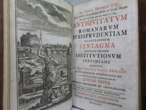 ANTIQUITATUM ROMANARUM IURISPRUDENTIAM ILLUSTRANTIUM SYNTAGMA 1771 J. HEINECCIUS